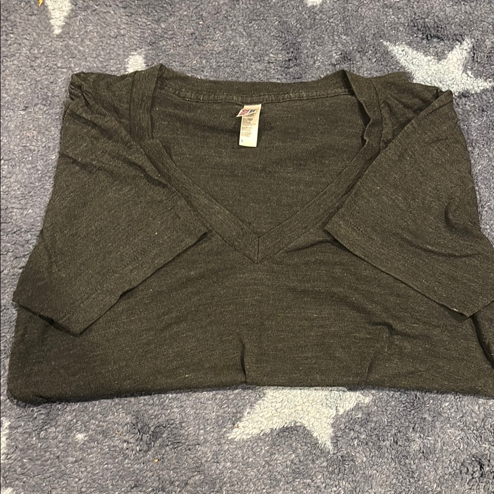 Vintage American Apparel Black Deep V-Neck